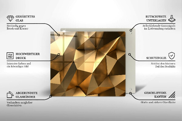 Tábua de corte de vidro Estrutura abstrata de fundo