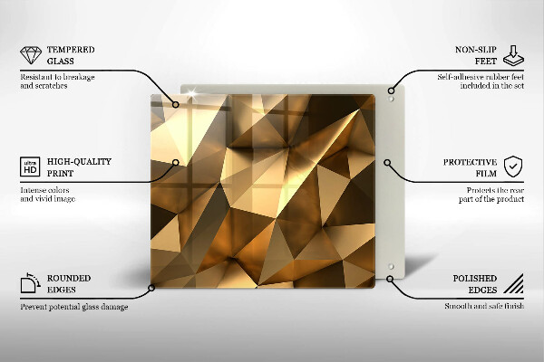 Tábua de corte de vidro Estrutura abstrata de fundo