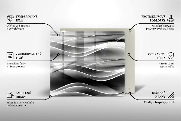 Tábua de corte Linhas de fumaça abstratas