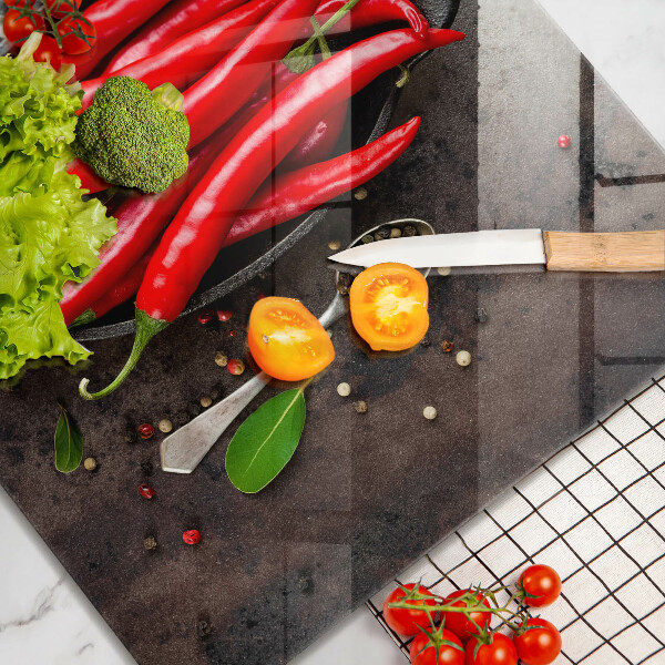 Tábua cozinha Pimentas vermelhas