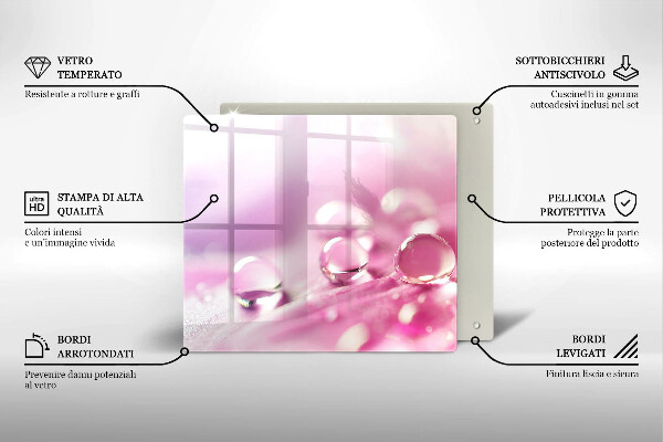 Tábua para corte Pétalas de flores de orvalho