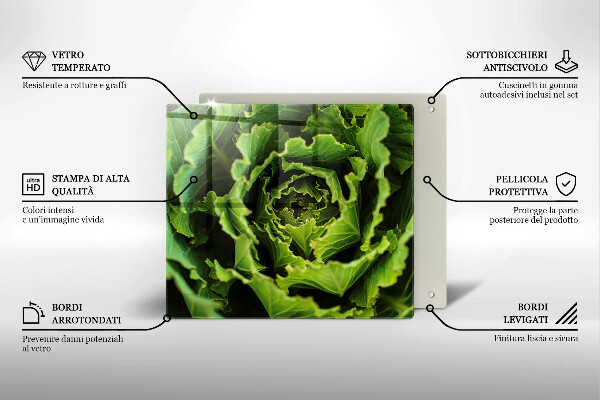 Tábua de cortar alimentos Comer folhas de alface