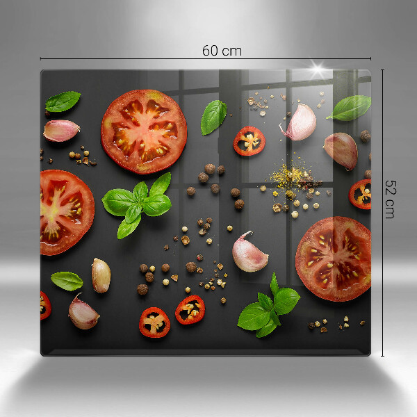 Tábua corte Tomates e especiarias