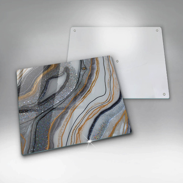 Tábua para corte pedra com ouro