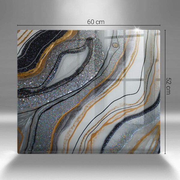 Tábua para corte pedra com ouro