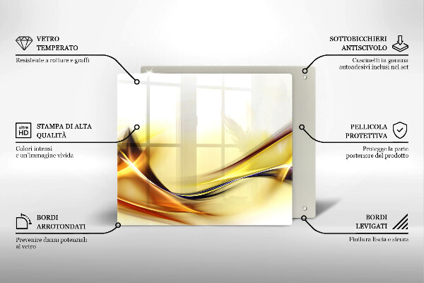 Tábua para corte Linhas abstratas de luz