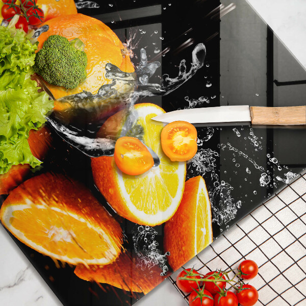 Tábua de cortar alimentos Fruta laranja suculenta