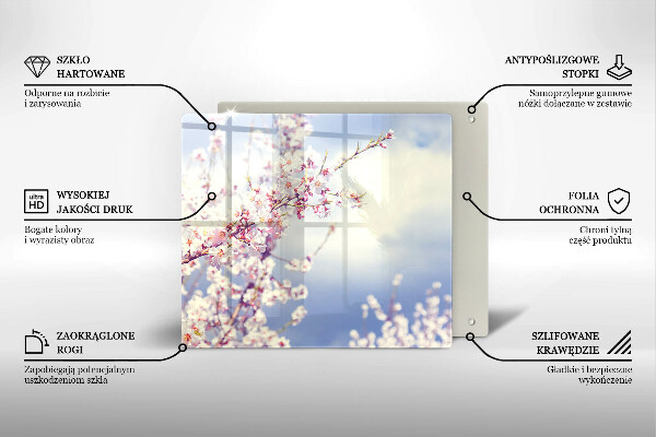 Tábua de cortar de vidro Árvore florida