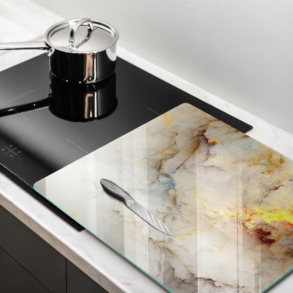 Tábua de cortar alimentos Textura de mármore com ouro