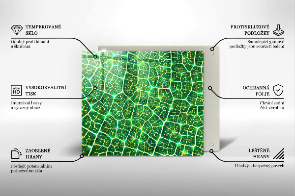 Tábua de vidro Estrutura da folha