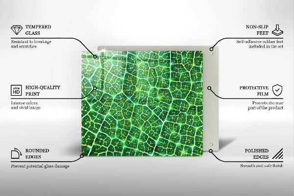 Tábua de vidro Estrutura da folha