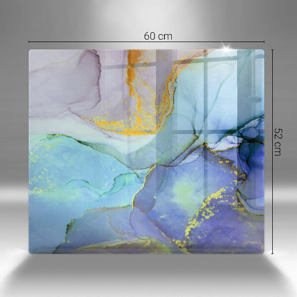 Tábua de corte de vidro Ouro em pedra rachada