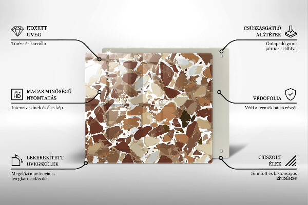 Tábua de cortar Pontos decorativos de pedra