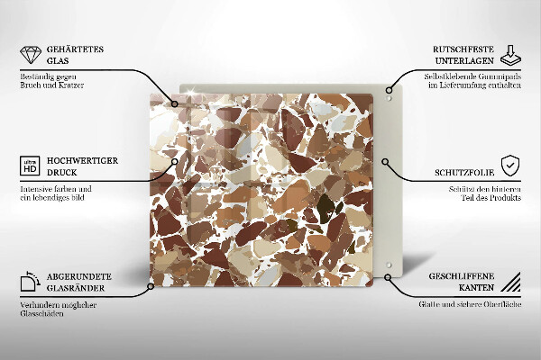 Tábua de cortar Pontos decorativos de pedra