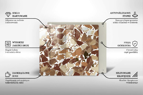 Tábua de cortar Pontos decorativos de pedra