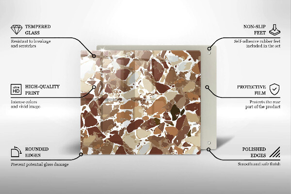 Tábua de cortar Pontos decorativos de pedra