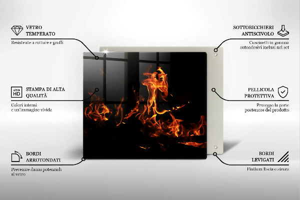 Tábua corte Fogo, chama viva