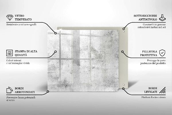 Tábua de vidro Textura de concreto