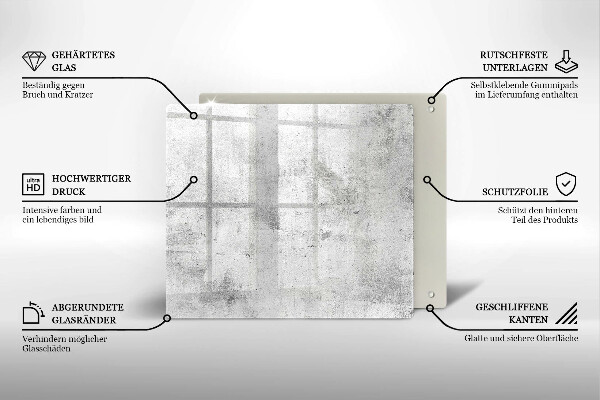Tábua de vidro Textura de concreto