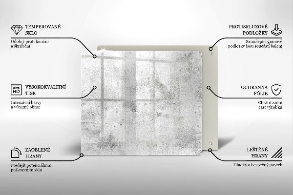 Tábua de vidro Textura de concreto