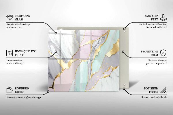 Tábua corte Mármore pastel