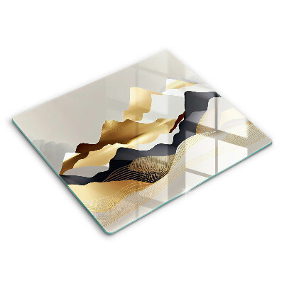 Tábua de corte Abstração montanhas douradas