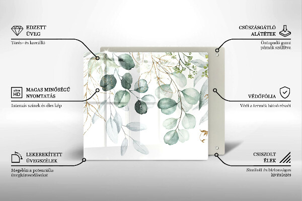 Tábua de cortar alimentos Plantas pintadas