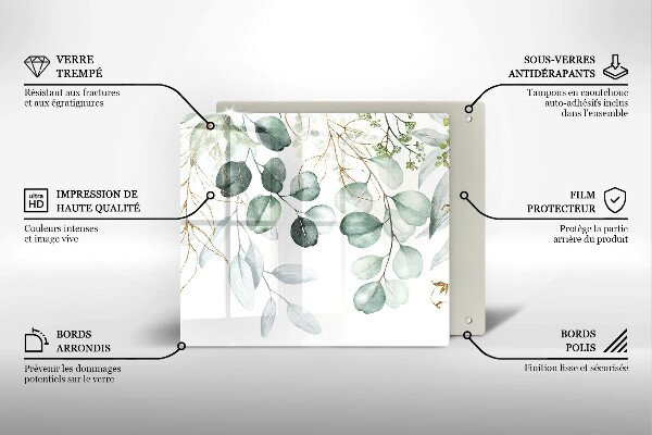 Tábua de cortar alimentos Plantas pintadas