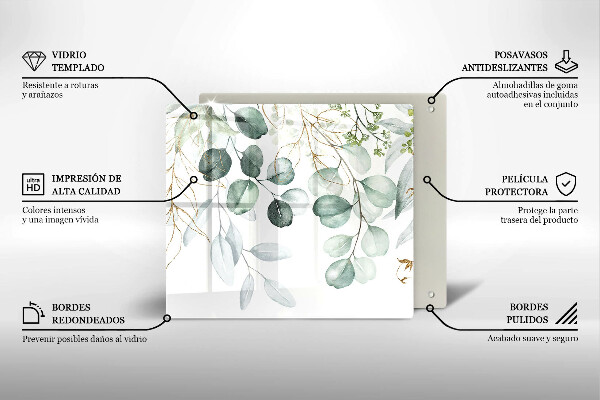 Tábua de cortar alimentos Plantas pintadas