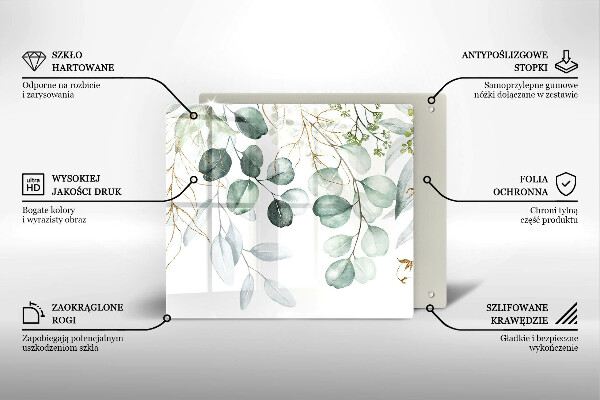 Tábua de cortar alimentos Plantas pintadas