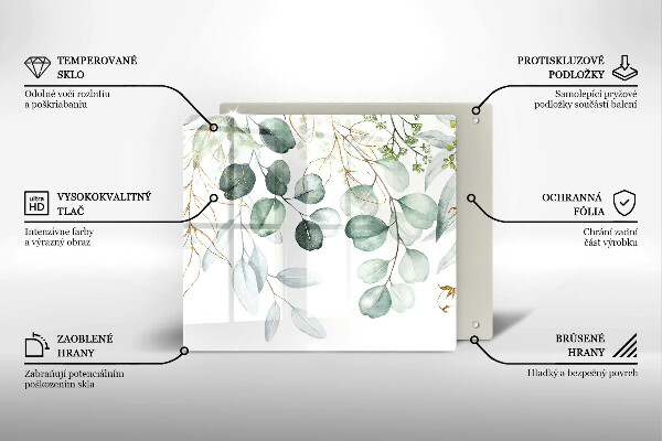 Tábua de cortar alimentos Plantas pintadas