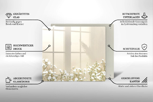 Tábua cozinha Flores boho de Gypsophila