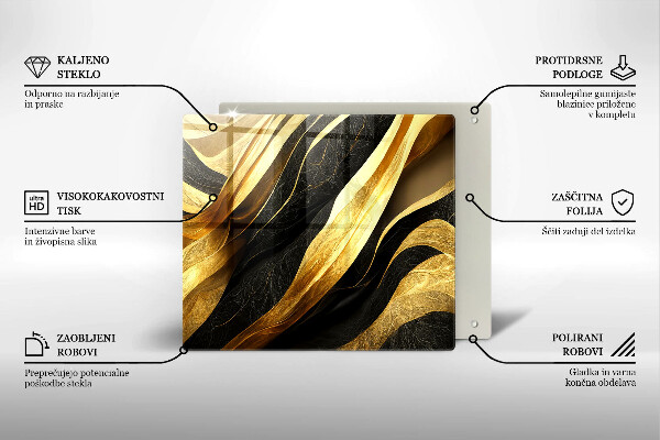 Tábua de corte de vidro Abstração elegante