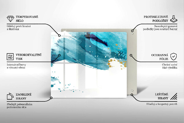 Tábua cozinha Manchas azuis