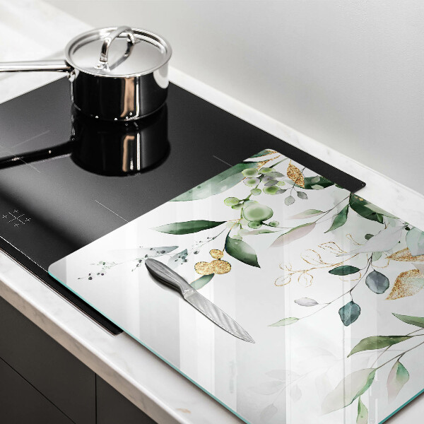 Tábua para cozinha Folhas de aquarela