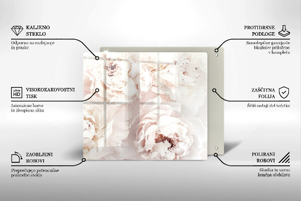 Tábua corte Peônias pastéis