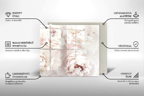 Tábua corte Peônias pastéis