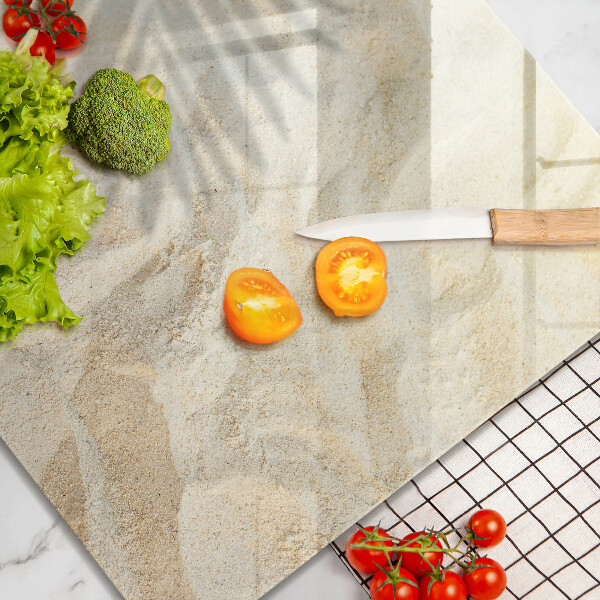 Tábua cozinha Folhas de palmeira e areia