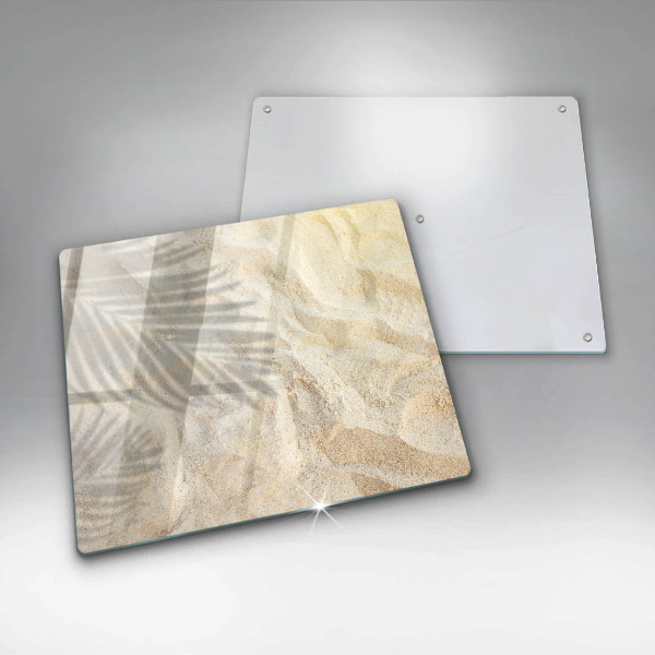 Tábua cozinha Folhas de palmeira e areia