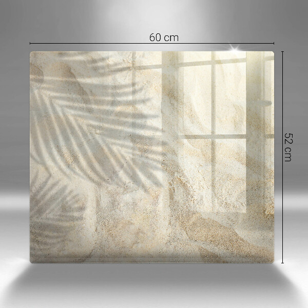 Tábua cozinha Folhas de palmeira e areia