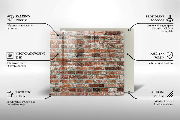 Tábua de cortar alimentos Parede de tijolos antigos