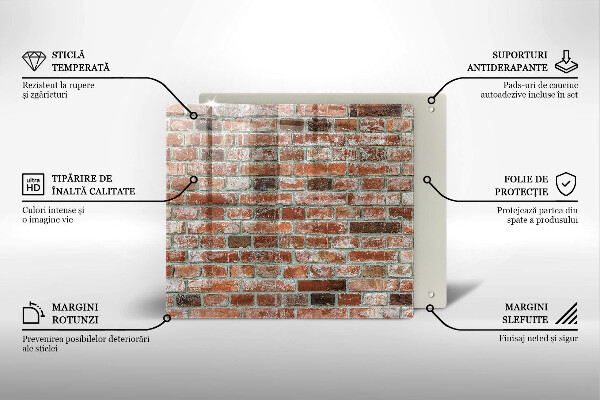 Tábua de cortar alimentos Parede de tijolos antigos