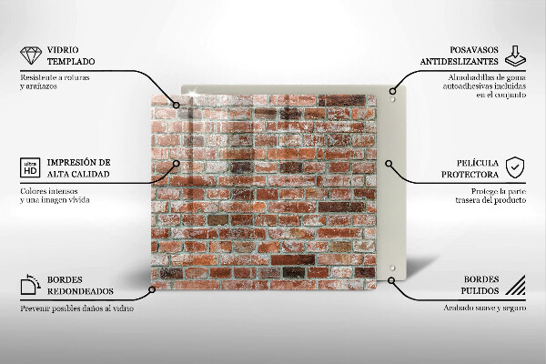 Tábua de cortar alimentos Parede de tijolos antigos