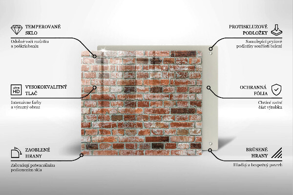 Tábua de cortar alimentos Parede de tijolos antigos