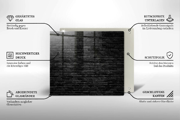 Tábua de cortar alimentos parede de tijolos