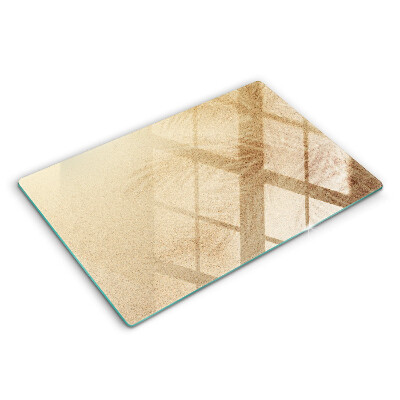 Tábua de cortar de vidro Férias na areia da praia