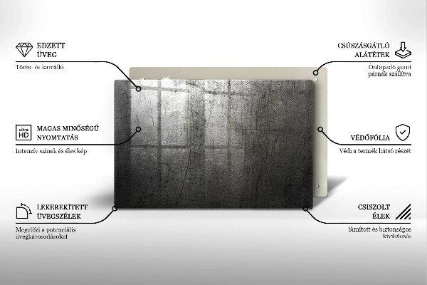 Tábua de corte Textura metálica