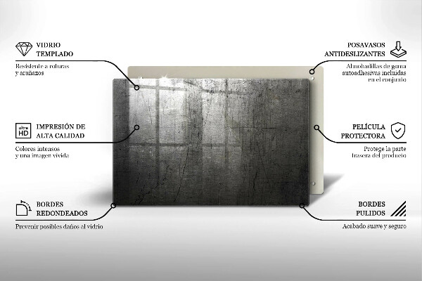 Tábua de corte Textura metálica