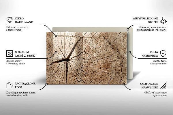 Tábua de cortar alimentos Seção transversal de uma árvore