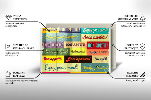 Tábua corte Bon appetit legendas idiomas